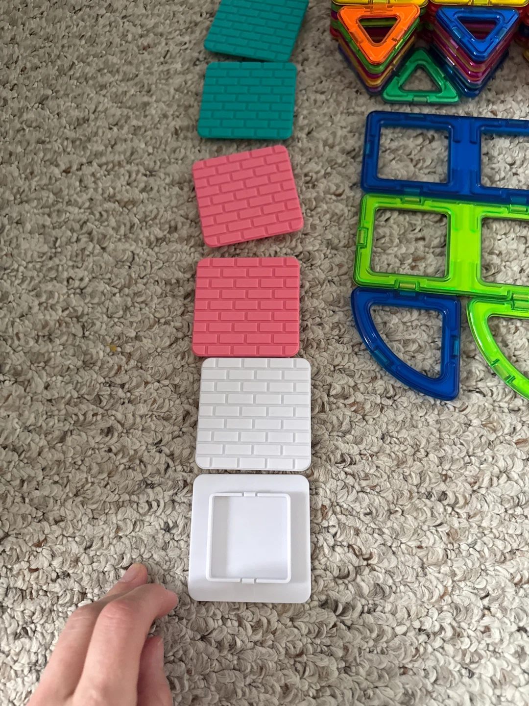 86 Magnetic Building Tiles Set  with Letters, #’s & Shapes - photo 3