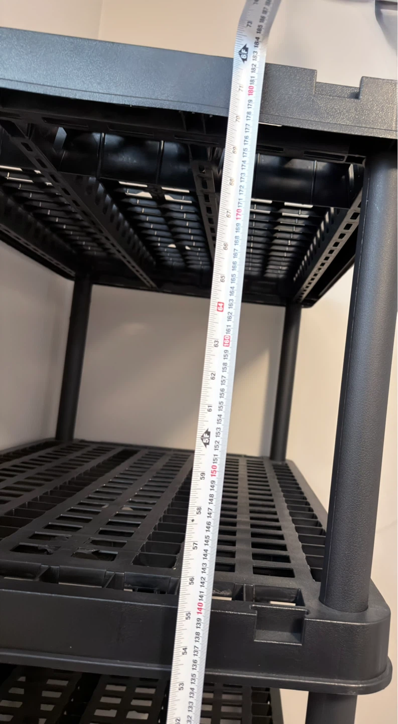 Black 5-Tier Plastic Shelving Unit - photo 5