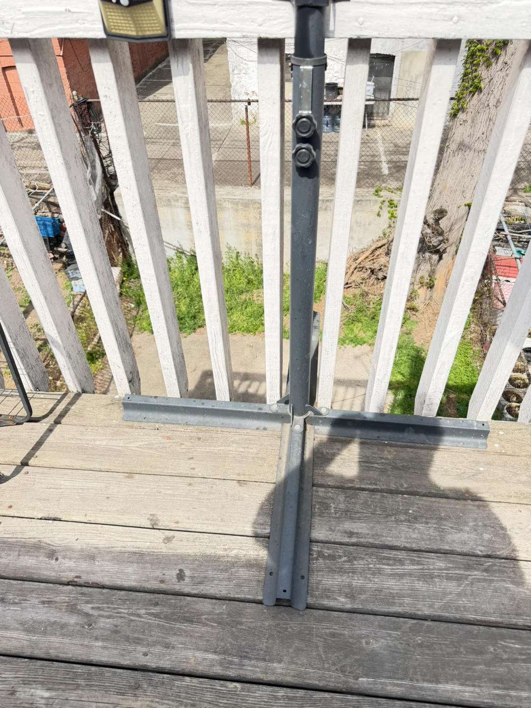 Brown Cantilever Patio Umbrella with Stand - photo 2