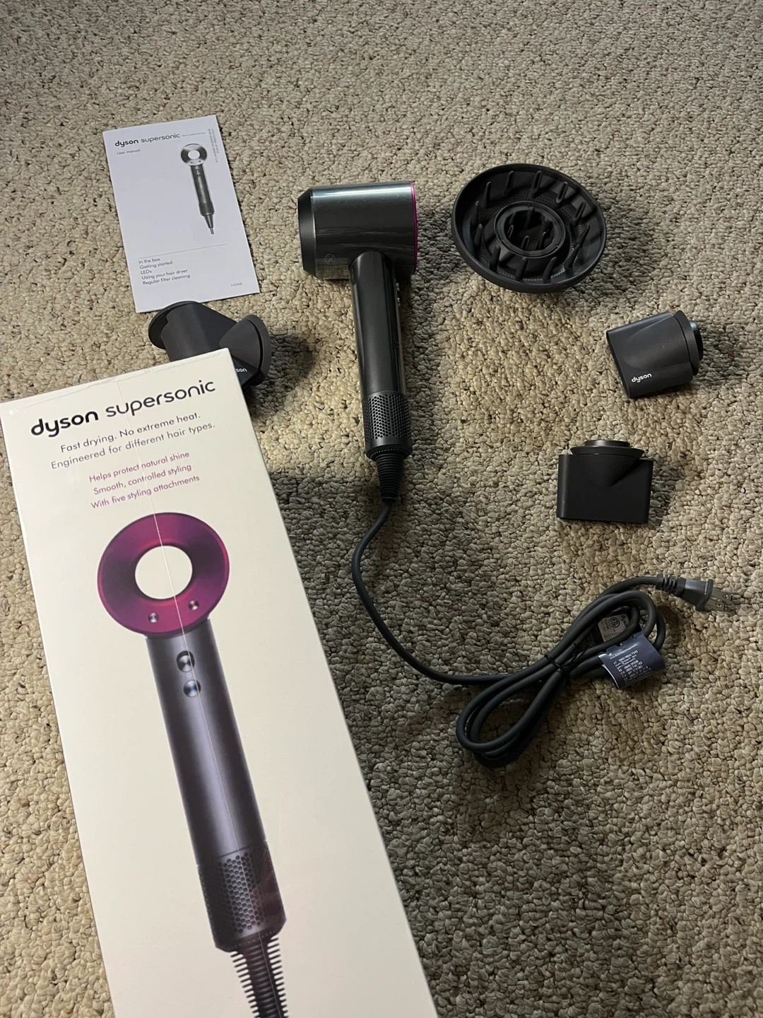 Dyson Supersonic Hair Dryer with Attachments