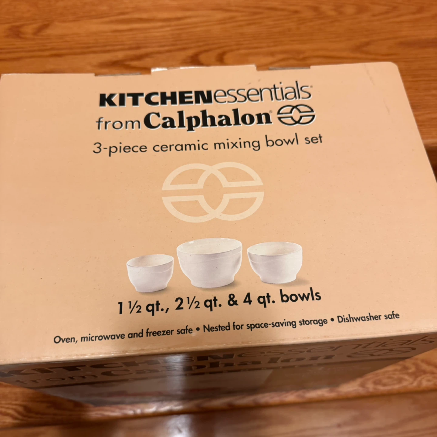 Calphalon 3-Piece Ceramic Mixing Bowl Set - photo 2
