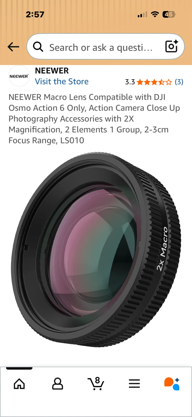 NEWEER Macro Lens for DJI Osmo Action 6 - photo 5