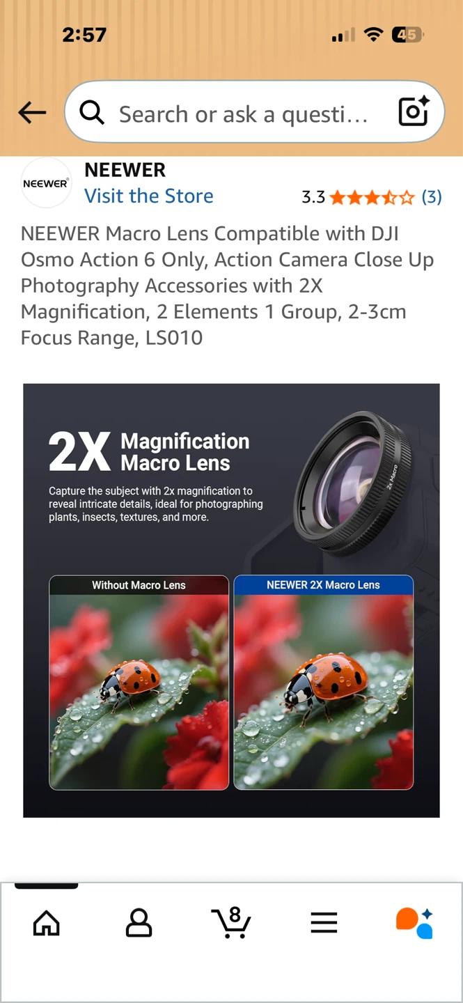 NEWEER Macro Lens for DJI Osmo Action 6 - photo 4
