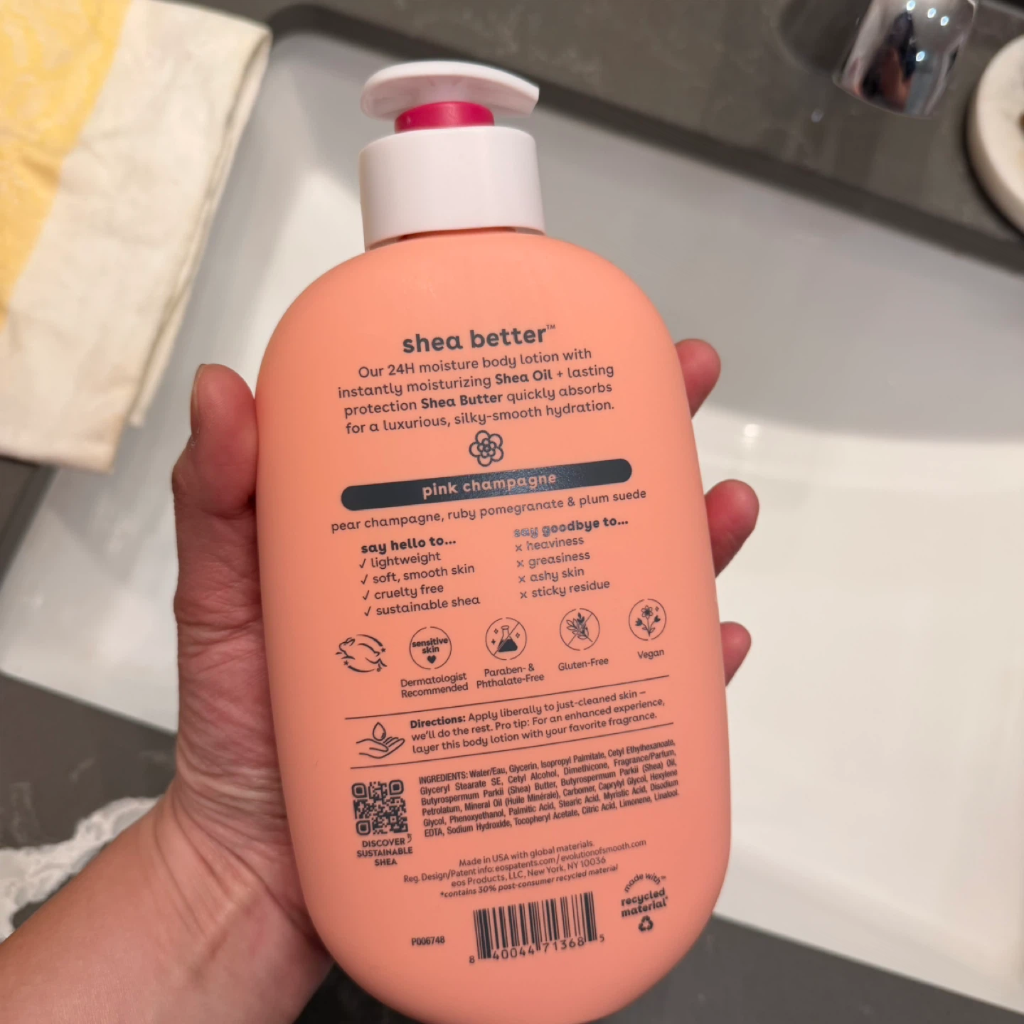 EOS Shea Better 24H Moisture Body Lotion - Pink Champagne - photo 2