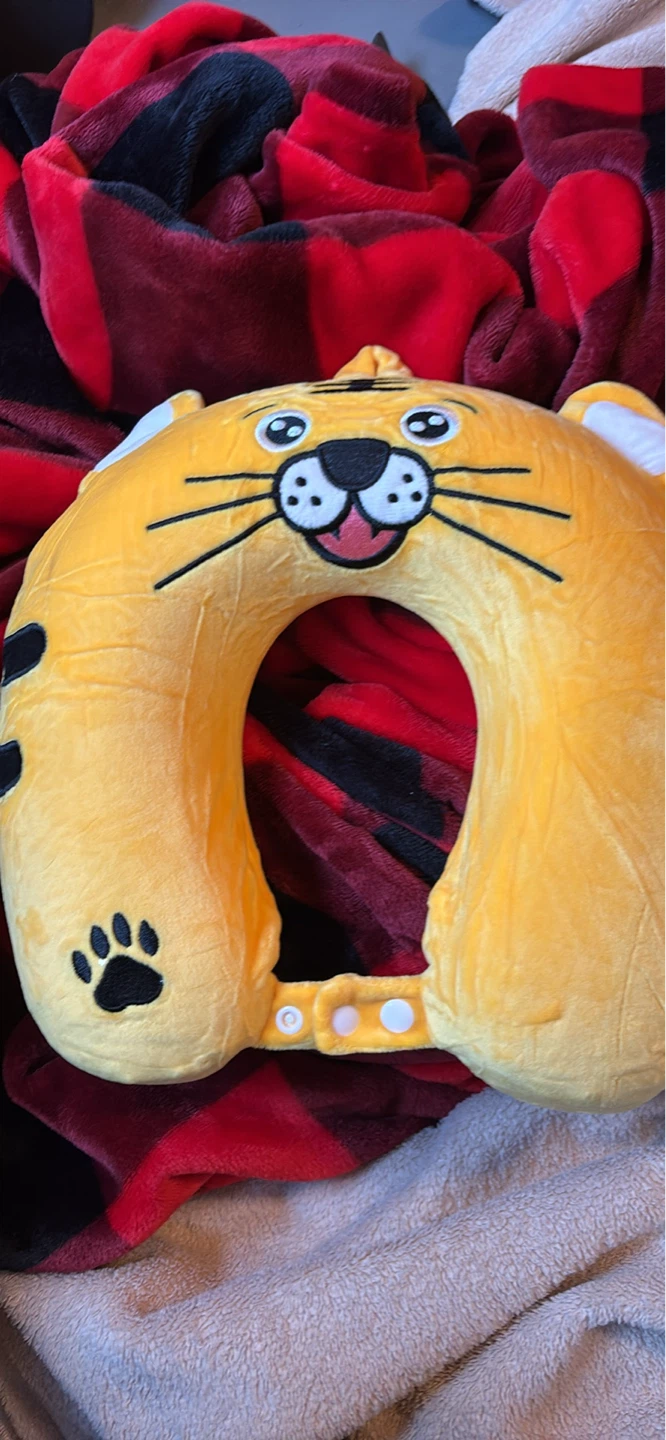 Yellow Tiger Neck Pillow