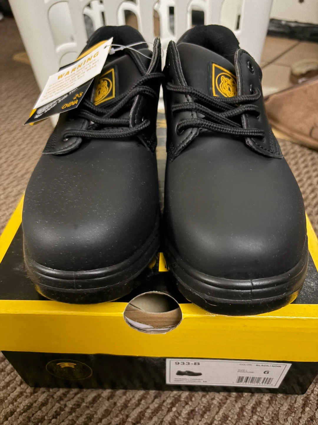 Tiger Work Steel Toe Shoes - Black
