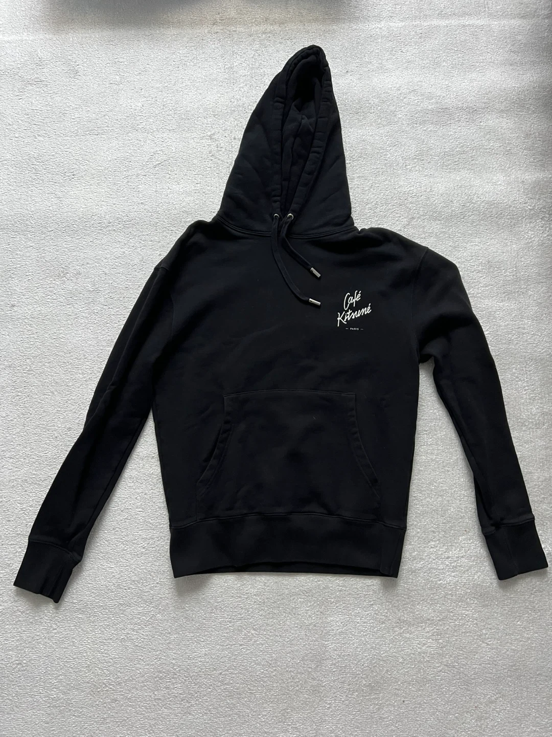 Café Kitsuné Black Cotton Hoodie - Size M