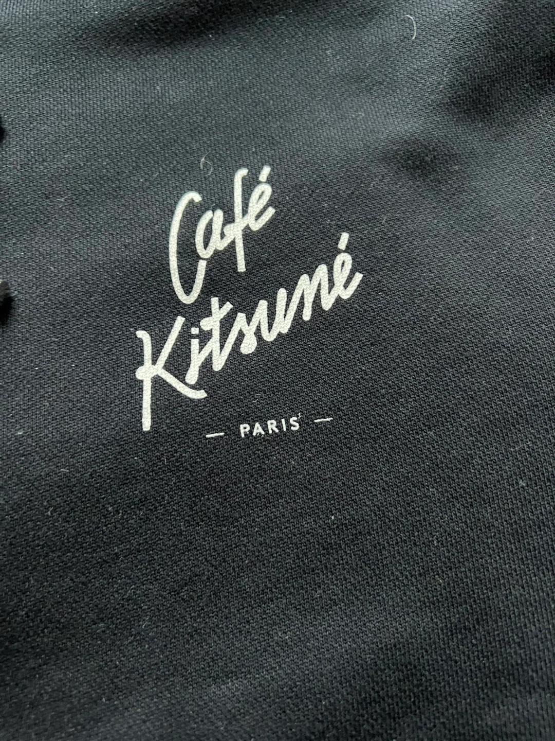 Café Kitsuné Black Cotton Hoodie - Size M - photo 2
