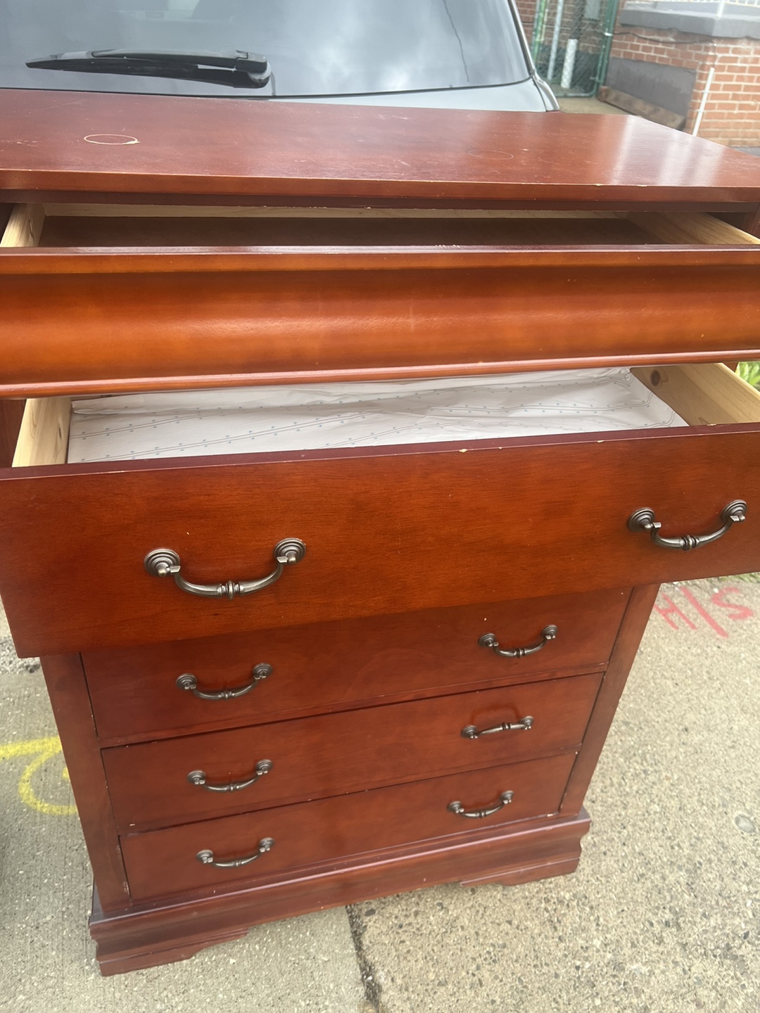 Cherry Wood 6-Drawer Dresser - photo 2