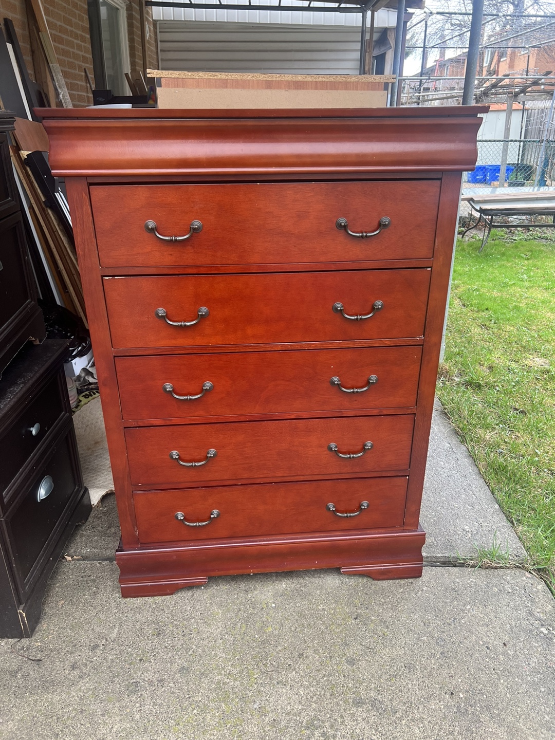 Cherry Wood 6-Drawer Dresser