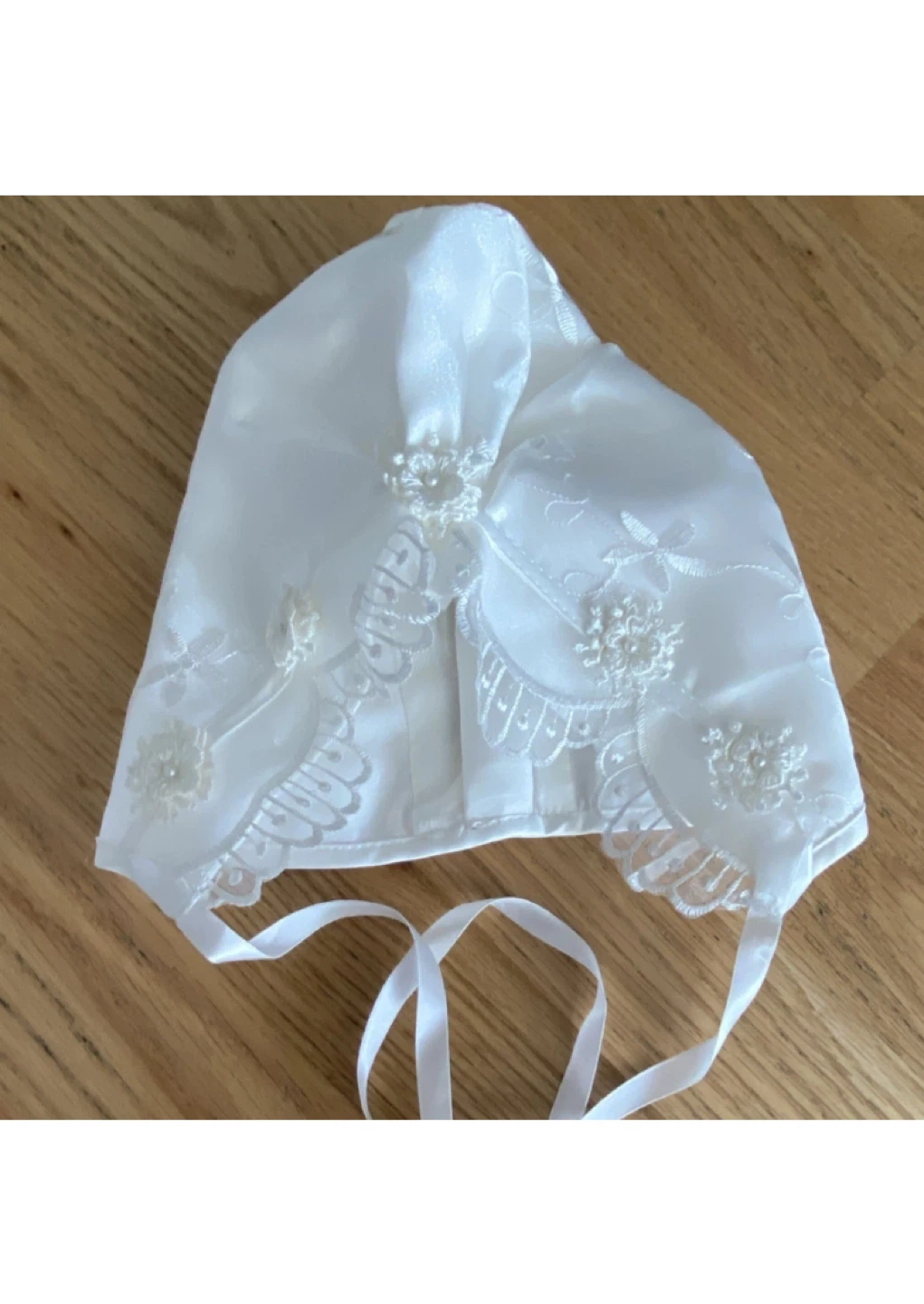 Baby Christening Gown and Bonnet Set - photo 3