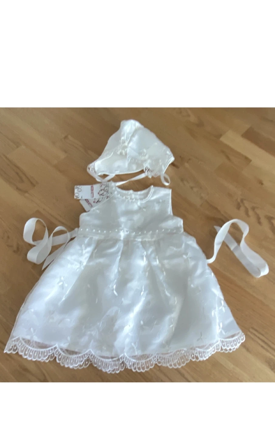Baby Christening Gown and Bonnet Set