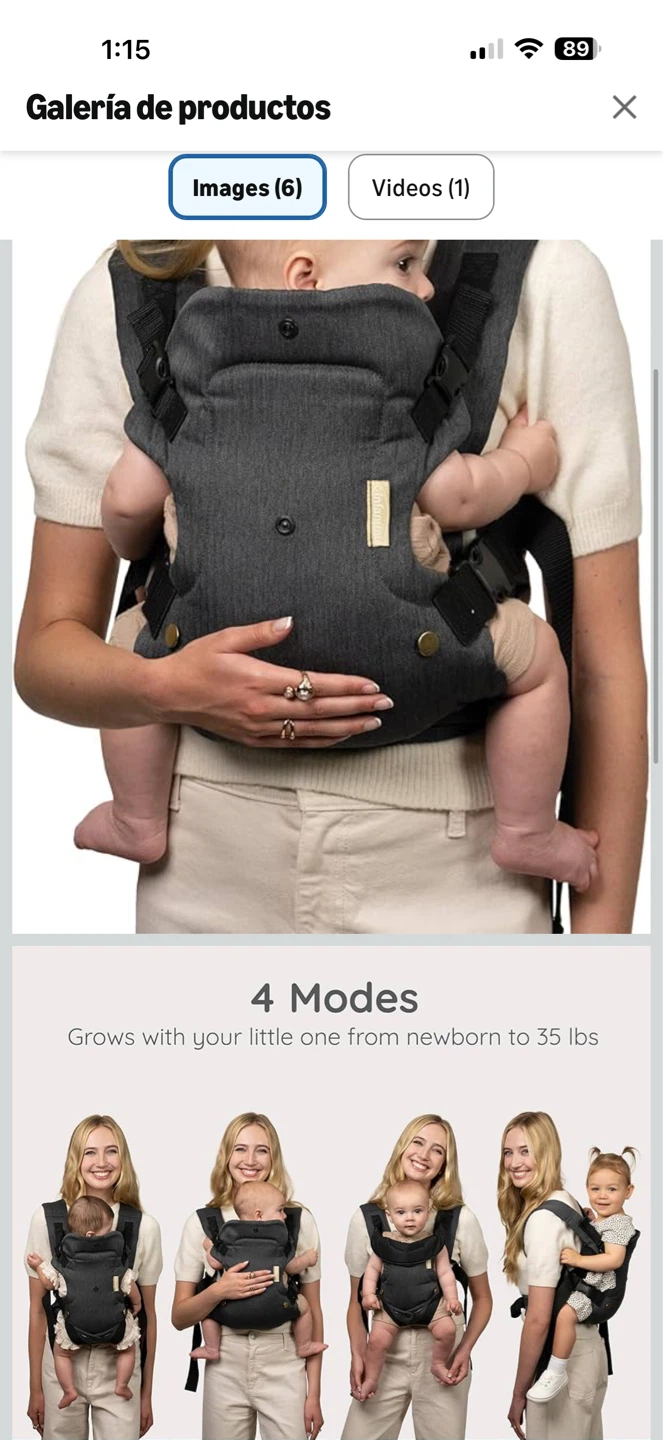 Baby Carrier 4 Modes Newborn to 35 lbs