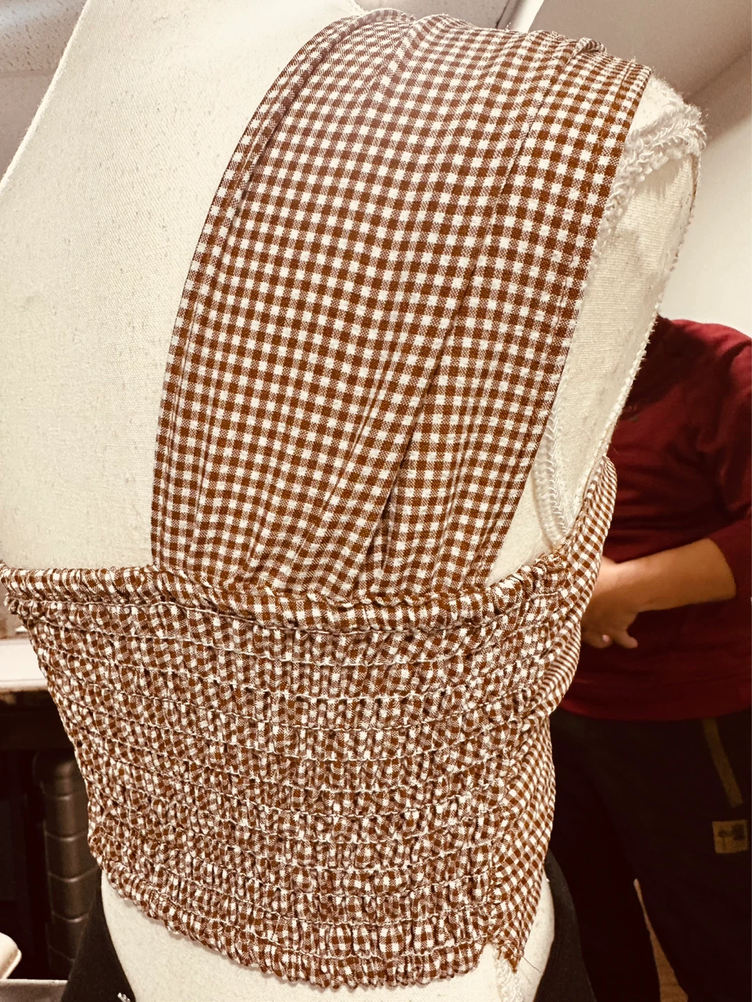 Brown Gingham Halter Top - photo 3