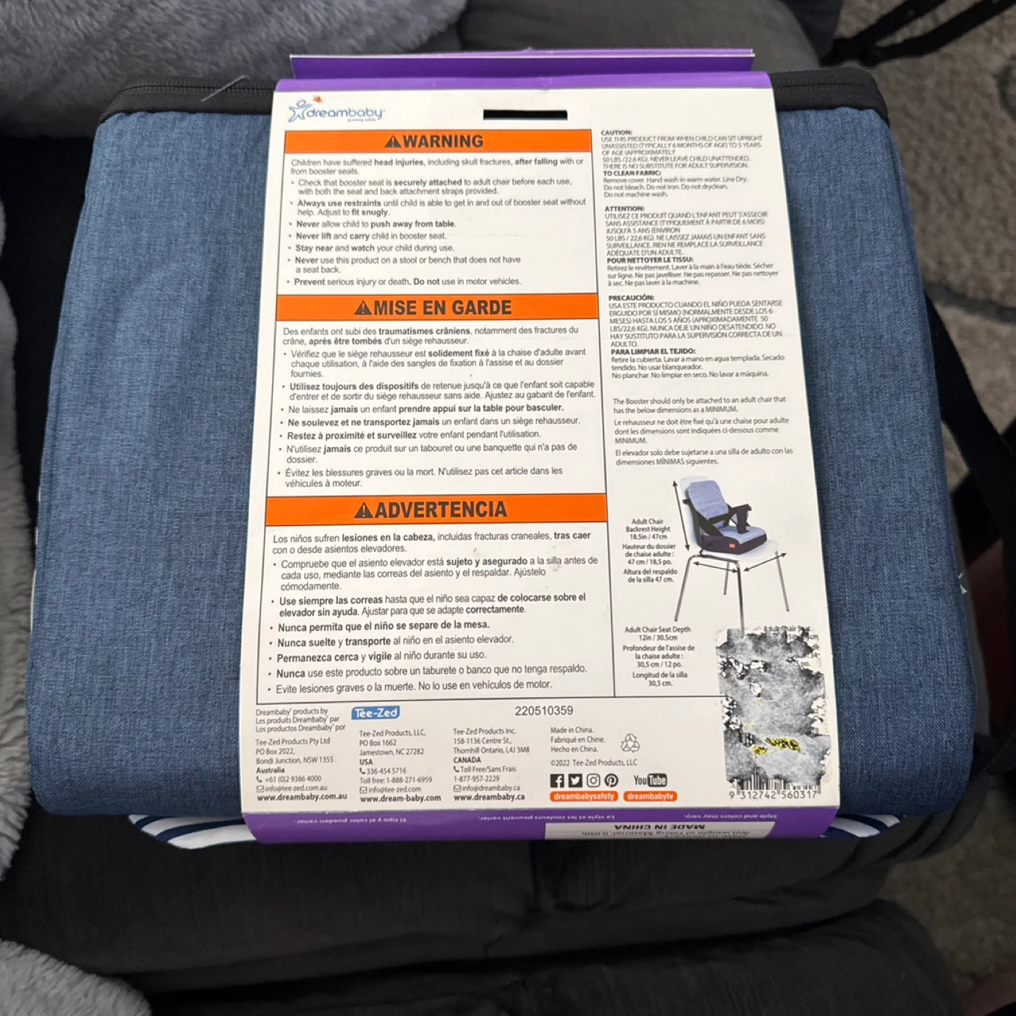 Dreambaby Grab 'n Go Travel Portable Booster Seat. Brand New - photo 2