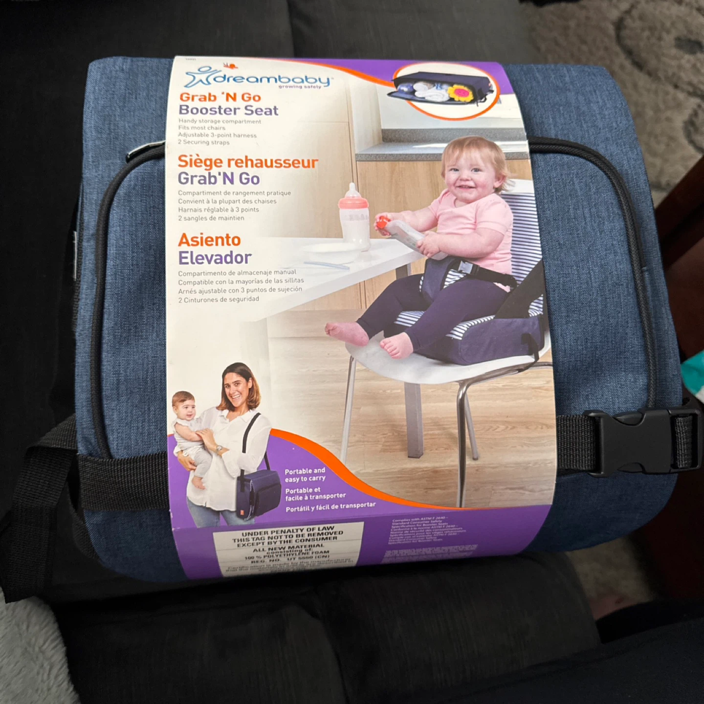 Dreambaby Grab 'n Go Travel Portable Booster Seat. Brand New