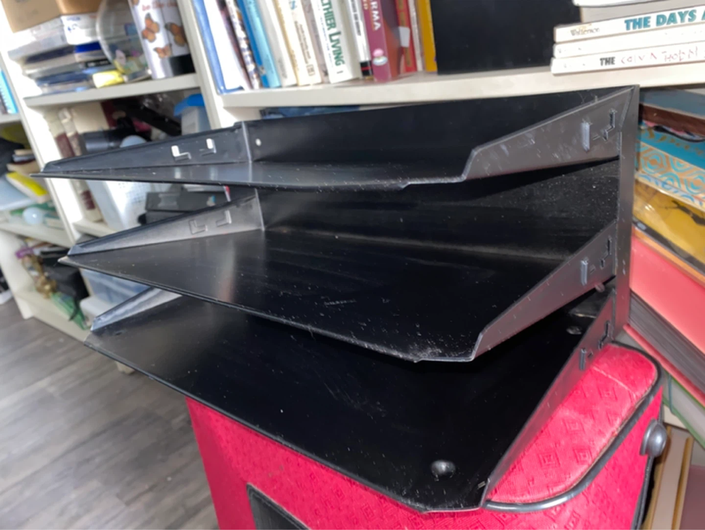 3-Tier Black Metal Desk Organizer Tray - photo 4