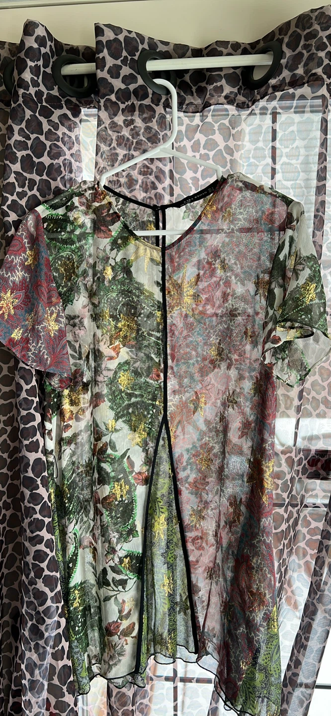 Zara Blouse with Gold Accents