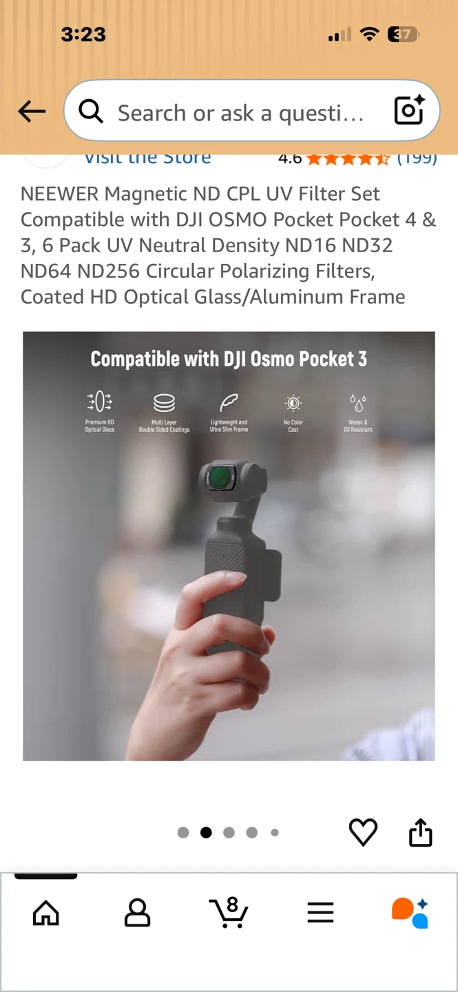 NEewer Magnetic ND CPL UV Filter Set for DJI Osmo Pocket 3 - photo 2