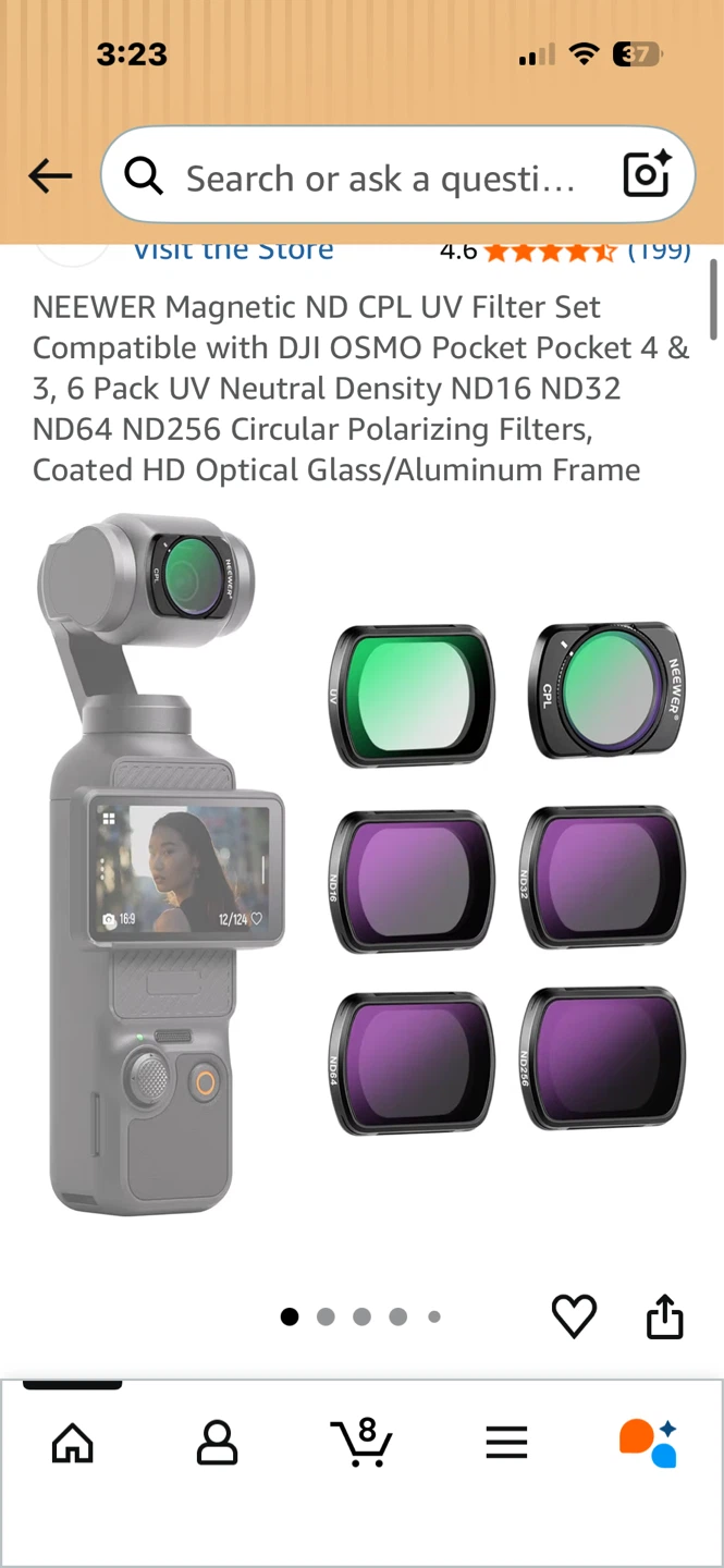 NEewer Magnetic ND CPL UV Filter Set for DJI Osmo Pocket 3