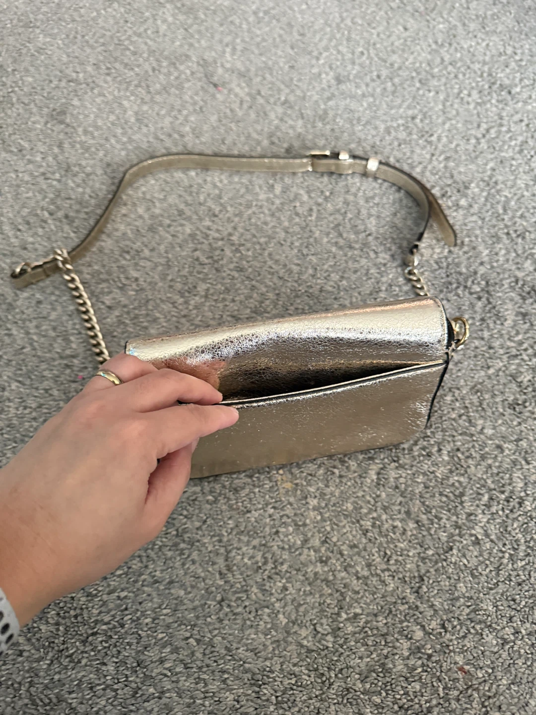 Victoria Secret Gold 'LOVE' Shoulder Bag - photo 3