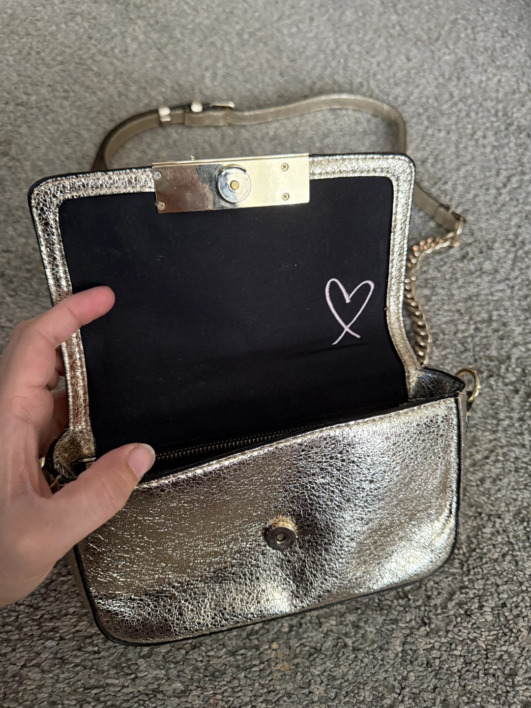 Victoria Secret Gold 'LOVE' Shoulder Bag - photo 4