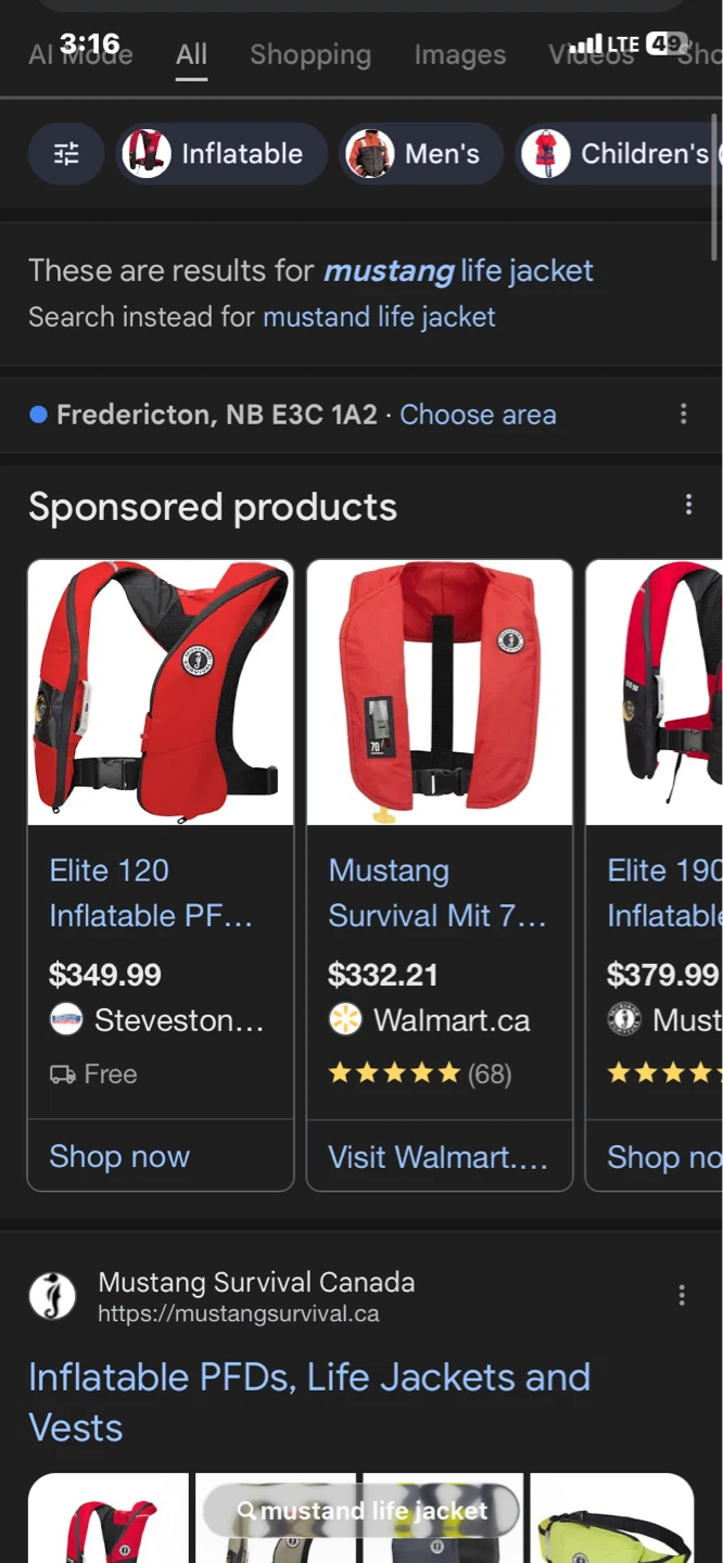 Mustang Survival Elite 120 Inflatable PFD
