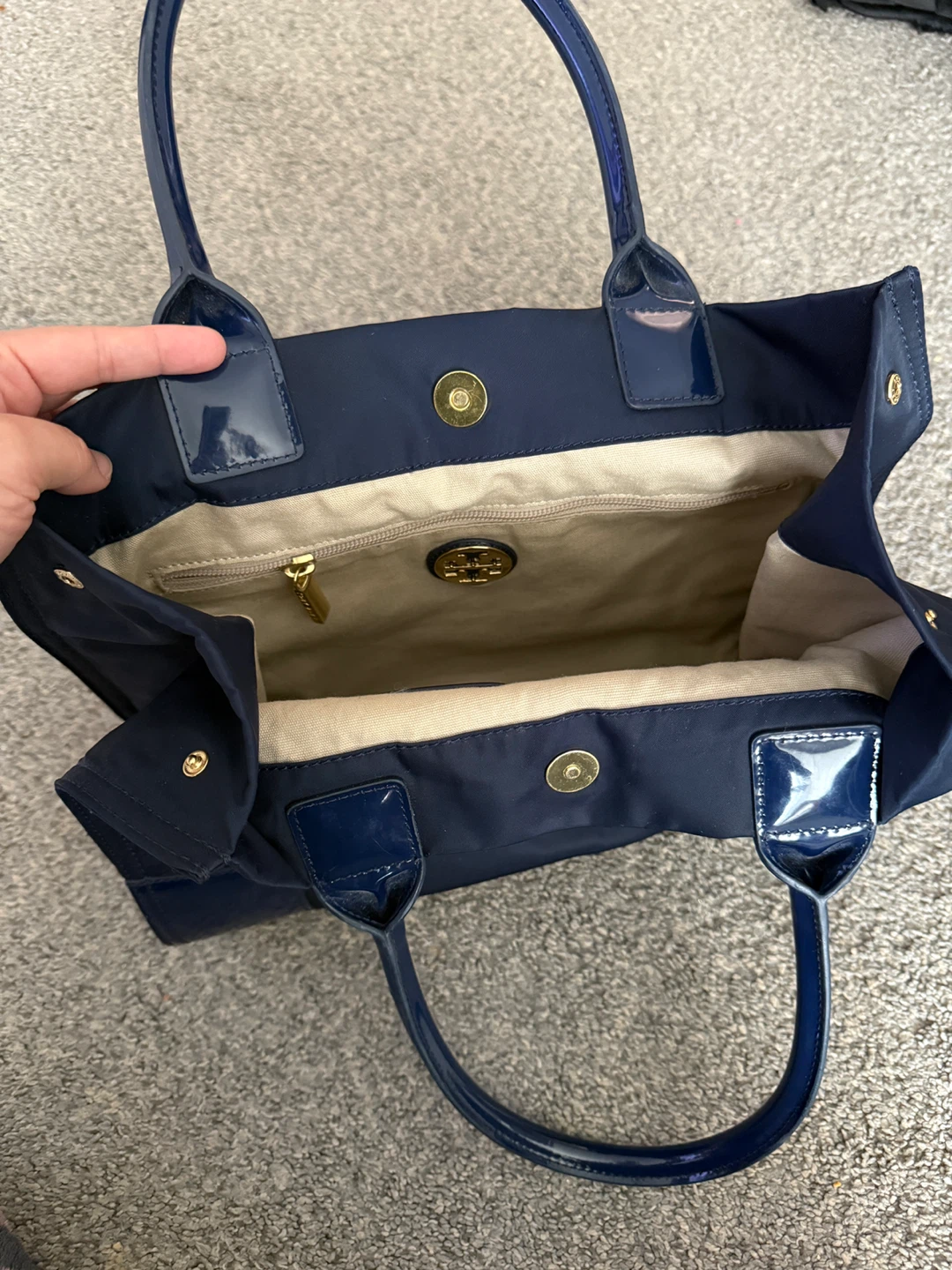 Tory Burch Navy Nylon Tote Bag - photo 4