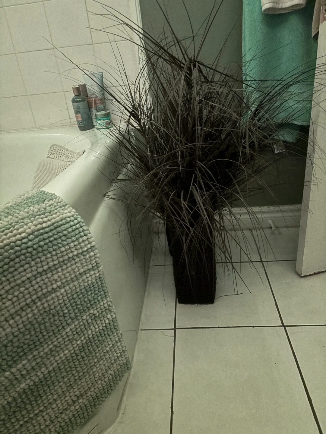 Decorative Grass Plant in brown Vase