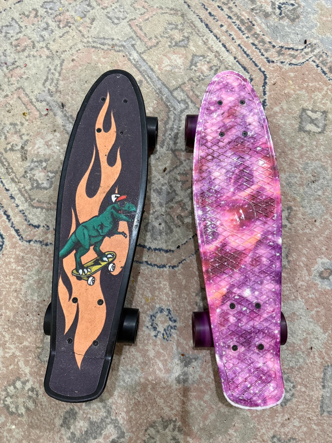2 Mini Skateboards - Dinosaur & Galaxy Designs - photo 2