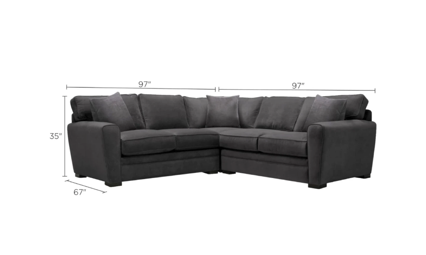 Raymour & Flanigan Artemis Dark Gray Sectional - photo 2