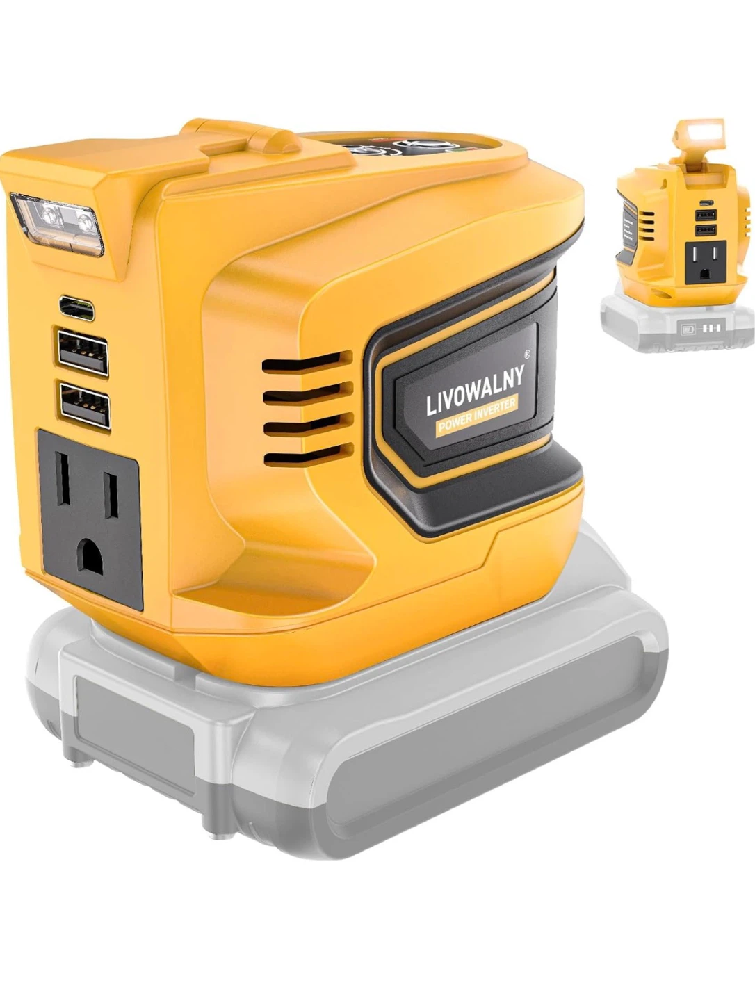 LIVOWALNY Portable Power Inverter Generator - Yellow - photo 5