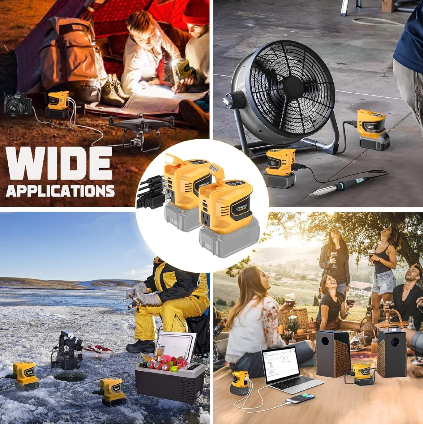 LIVOWALNY Portable Power Inverter Generator - Yellow - photo 4
