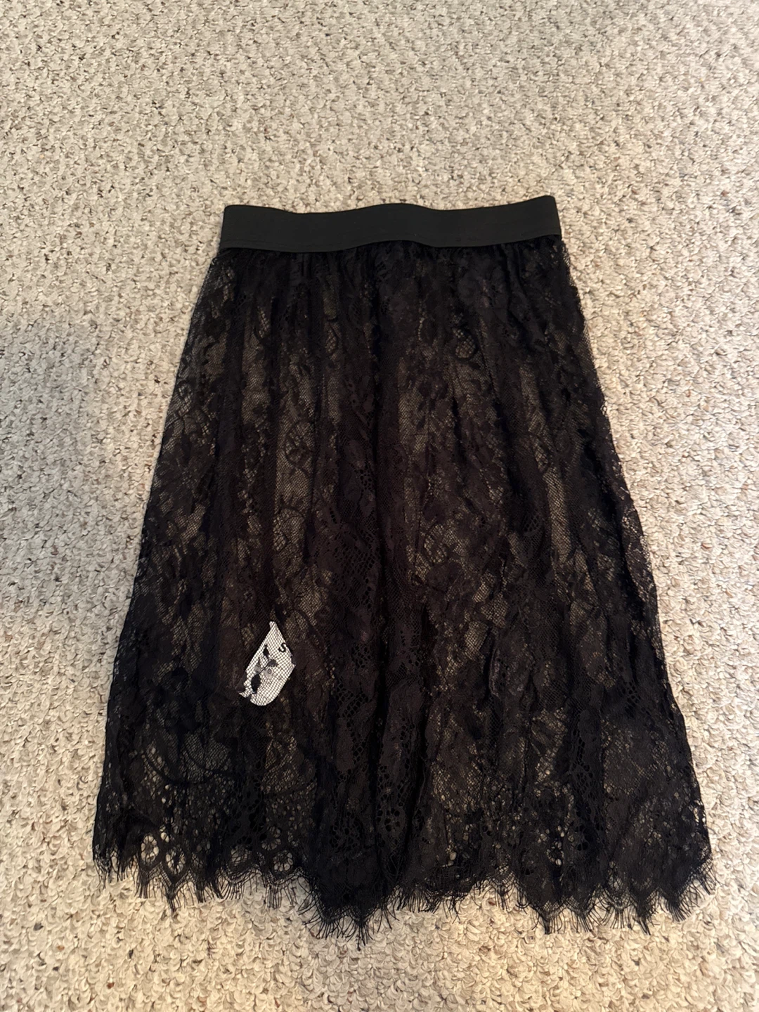 BN Black Lace Skirt