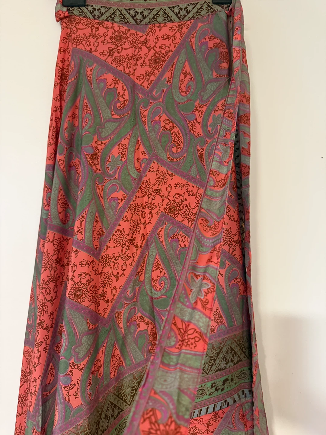 Boho Wrap silk Maxi Skirt - photo 2