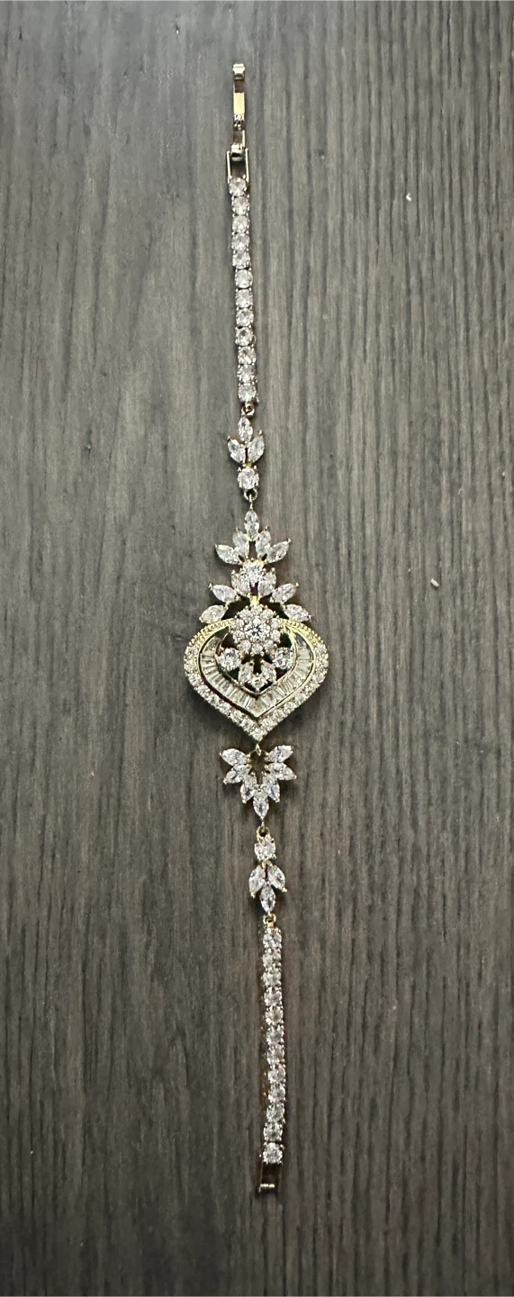 Gold Tone CZ Crystal Bracelet