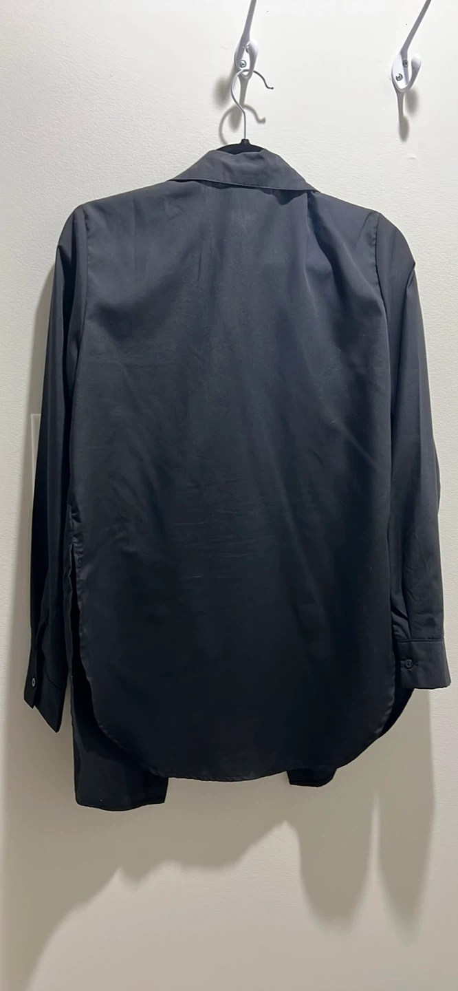 Black Long Sleeve Button-Up Shirt - photo 3