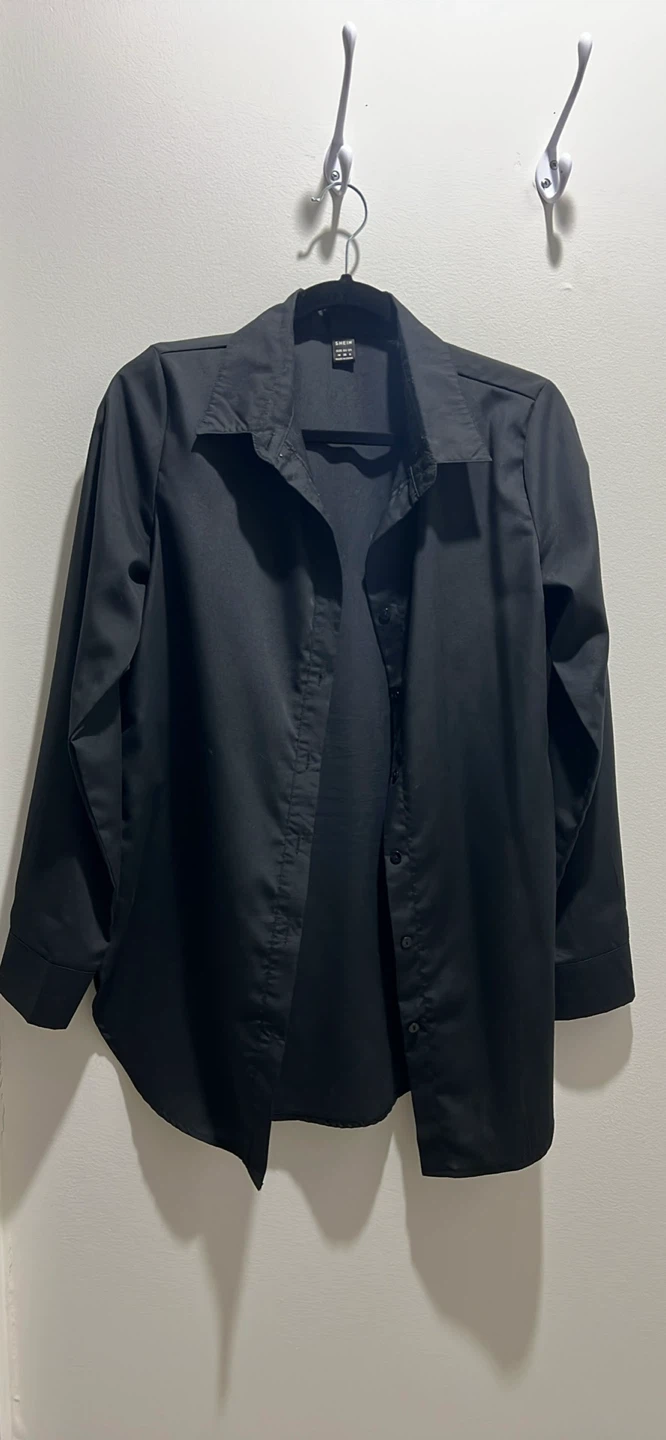 Black Long Sleeve Button-Up Shirt