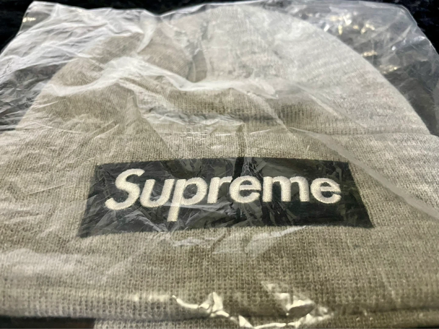 Supreme Box Logo Beanie Grey (FW22) - photo 4