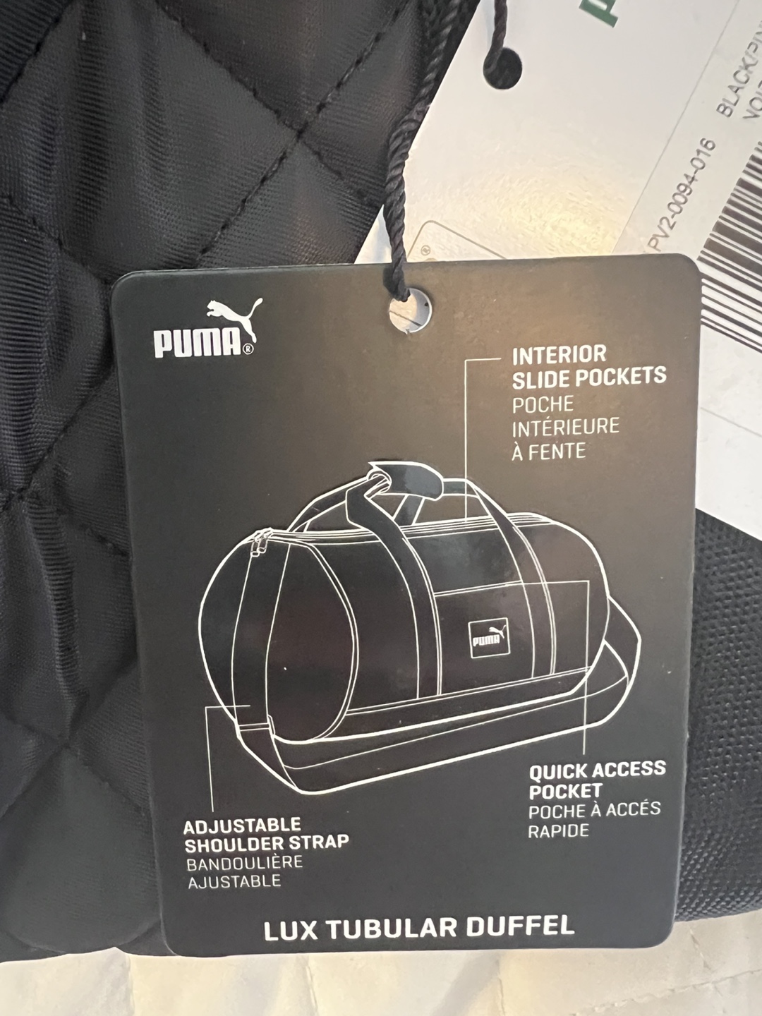 NEW Puma Lux Tubular Duffel Bag - Black - photo 4