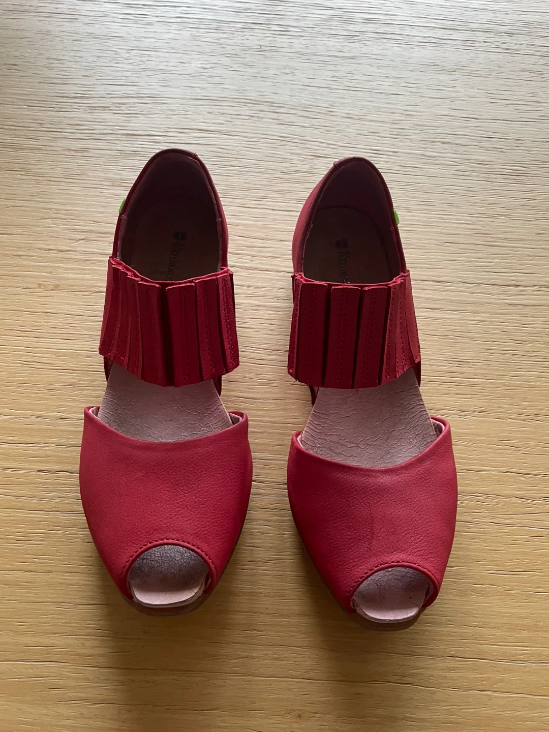 Red El Naturalista Peep Toe Sandals - photo 2