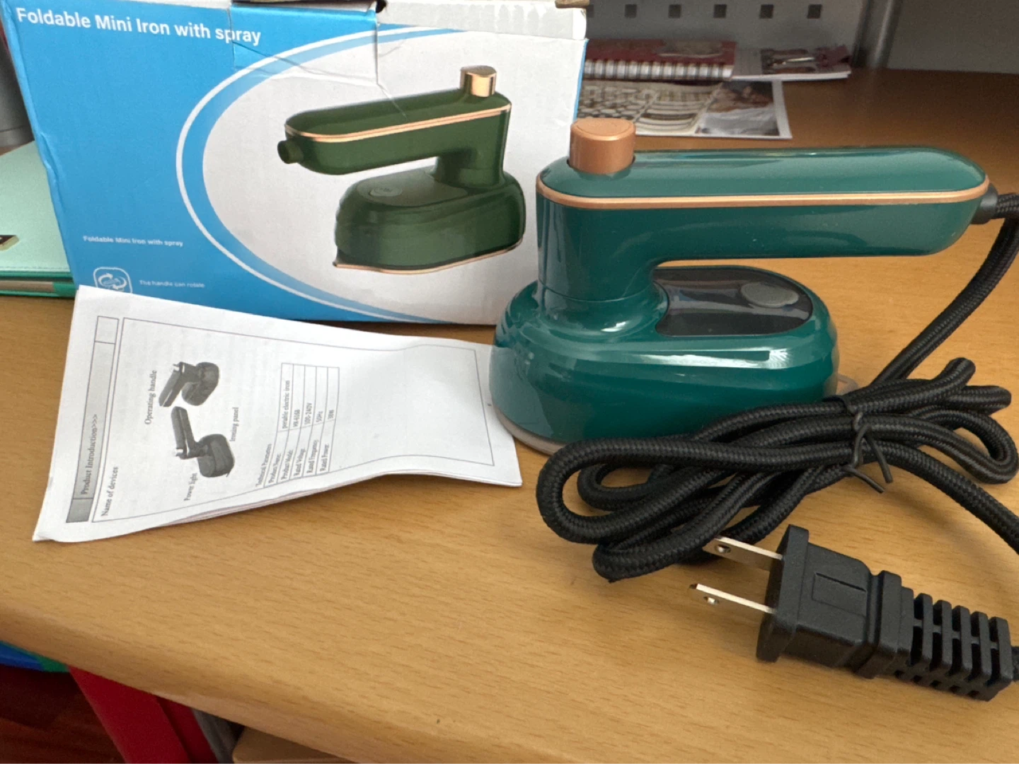 Foldable Mini Iron with Spray