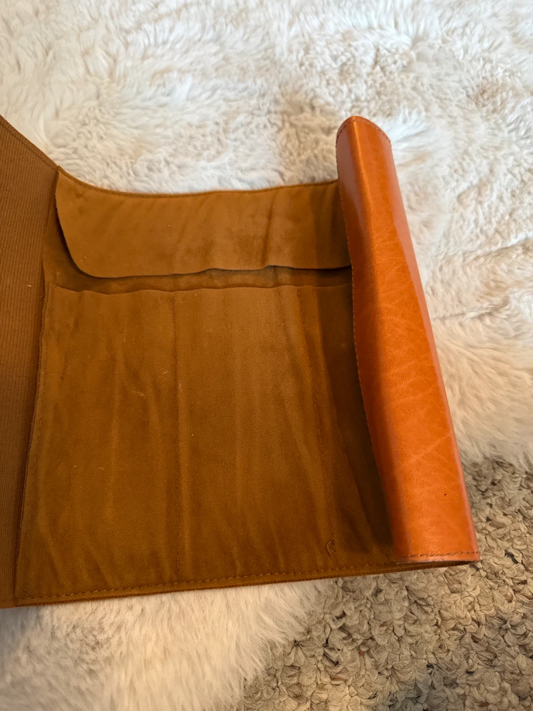 Leather Map Print Roll-Up pencil Pouch - photo 2