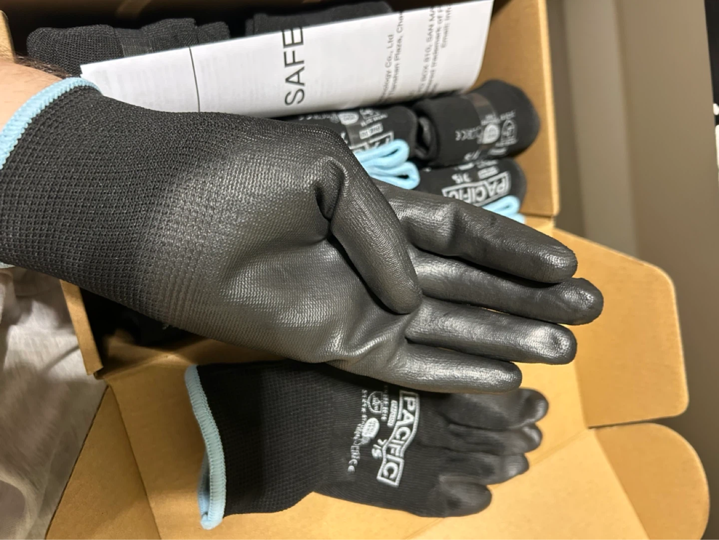 Pacific Work Gloves Size 7/S - Black - photo 2