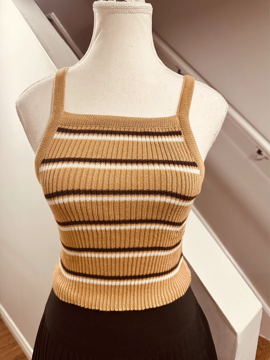 Striped Knit Tank Top