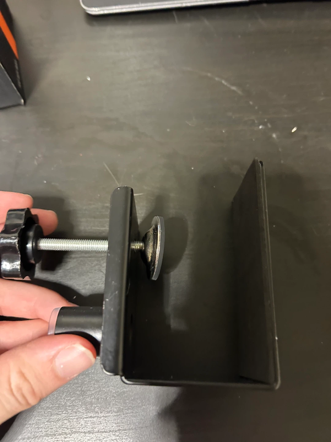 Black Metal Desk Clamp Mount - photo 3
