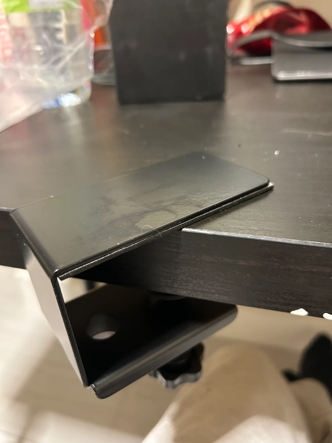 Black Metal Desk Clamp Mount