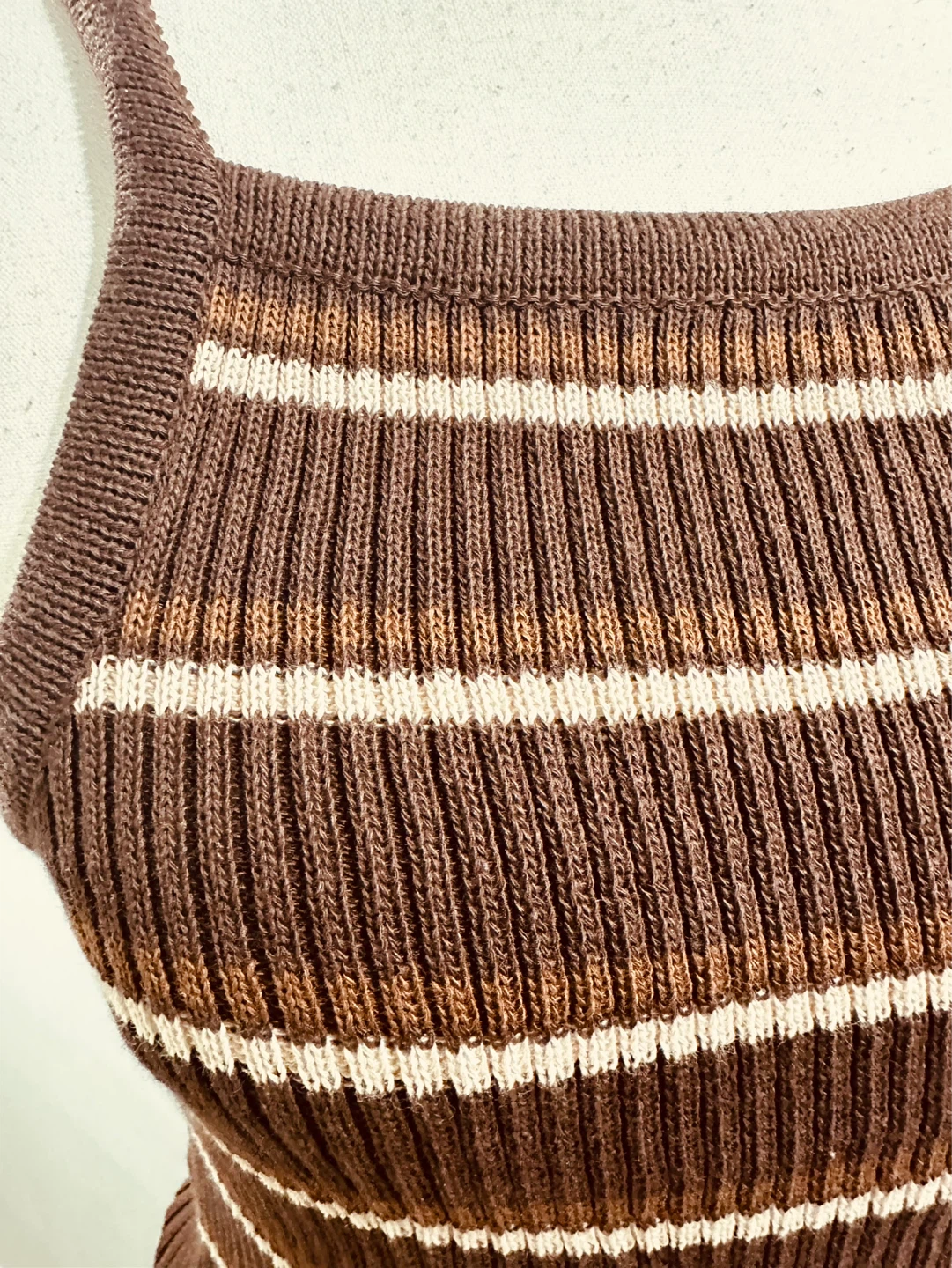 Striped Ribbed Tank Top - photo 2