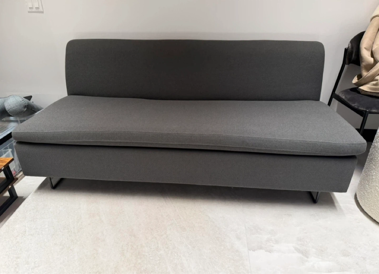 Gray sofa couch