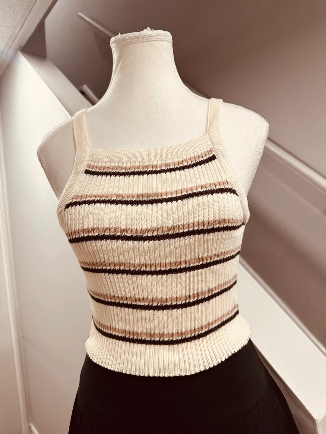 Striped Ribbed Tank Top